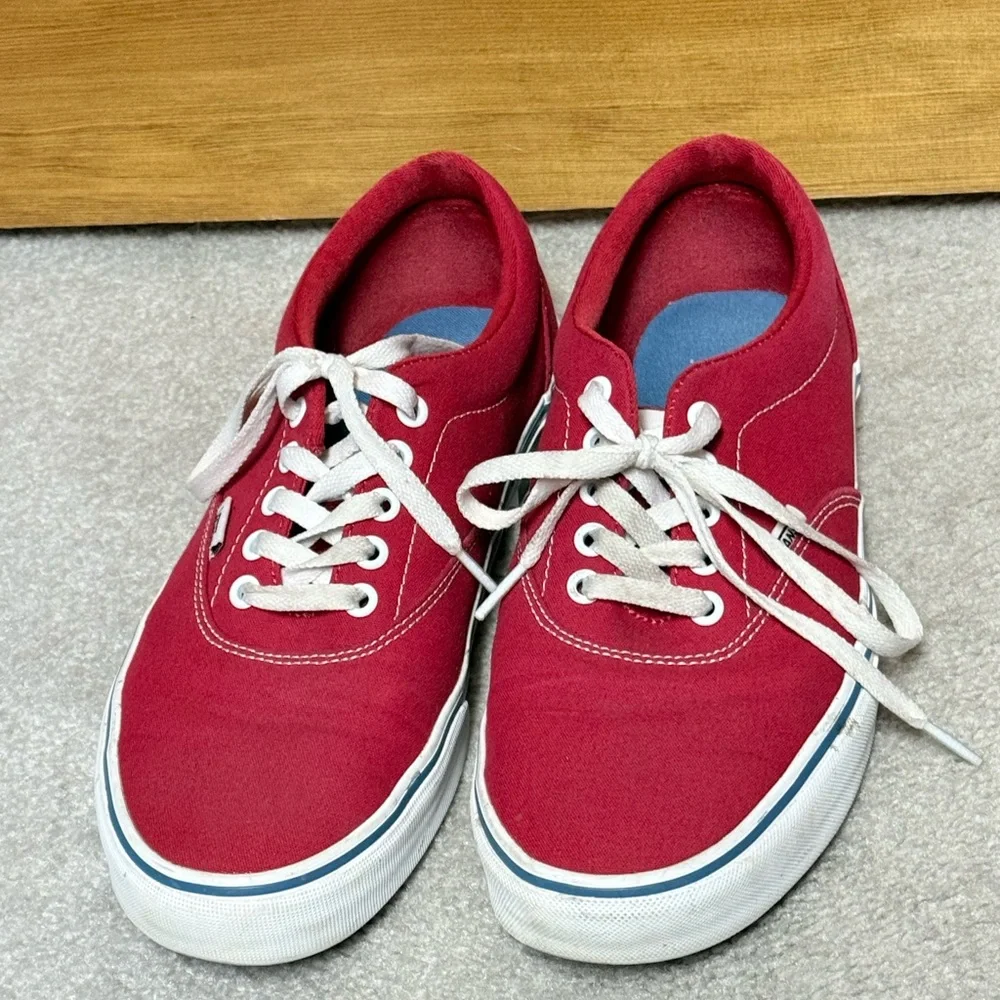 Vans Doheny Red white black Check Side Wall Skate Shoe 10.5 checkered - Picture 2 of 11